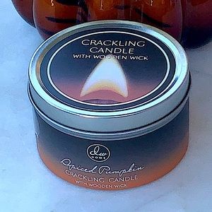 DW HOME CANDLE PUMPKIN SPICE CRACKLING CANDLE WITH WOODEN WICK 4.17 OZ NEW